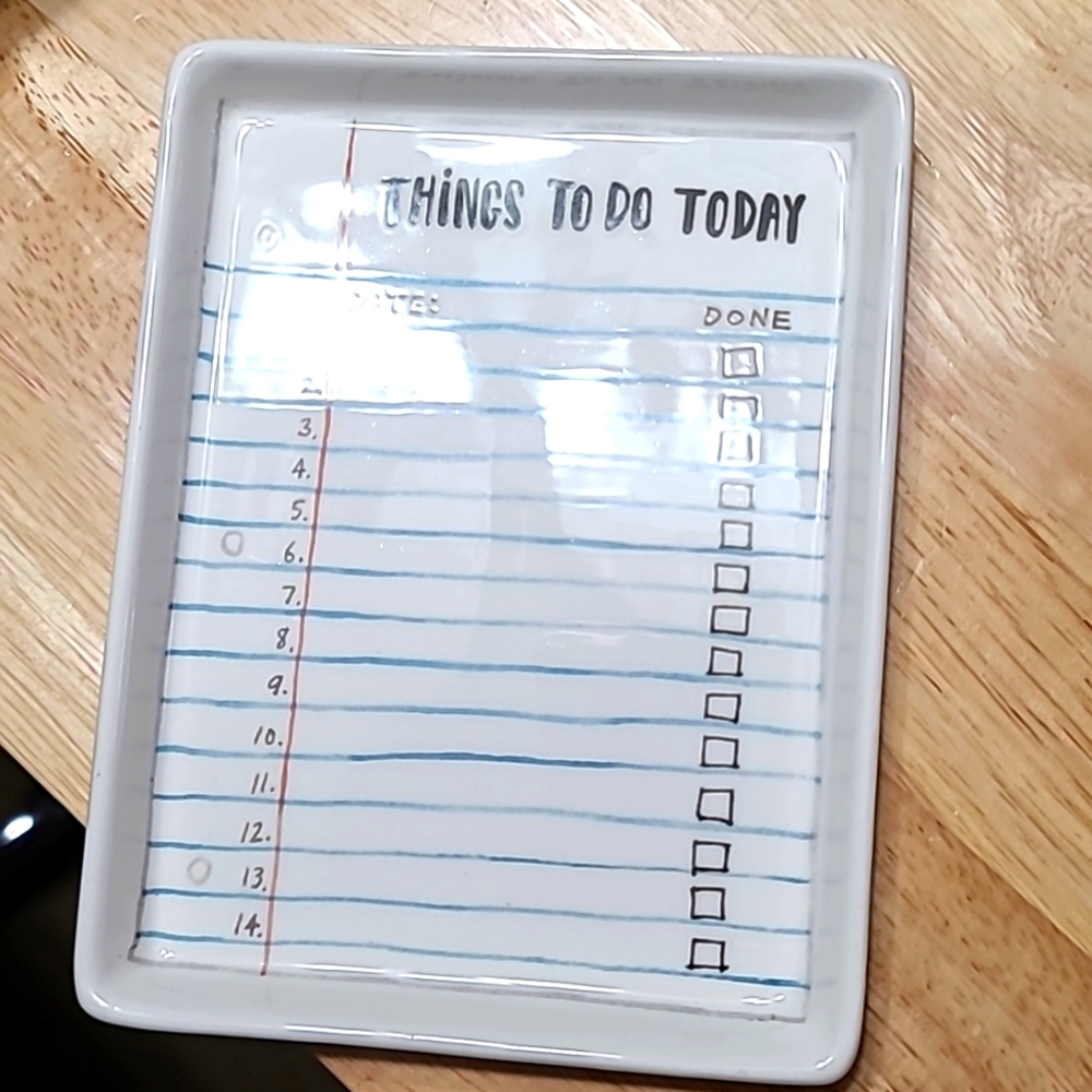 Rae Dunn things to do today trinket dish